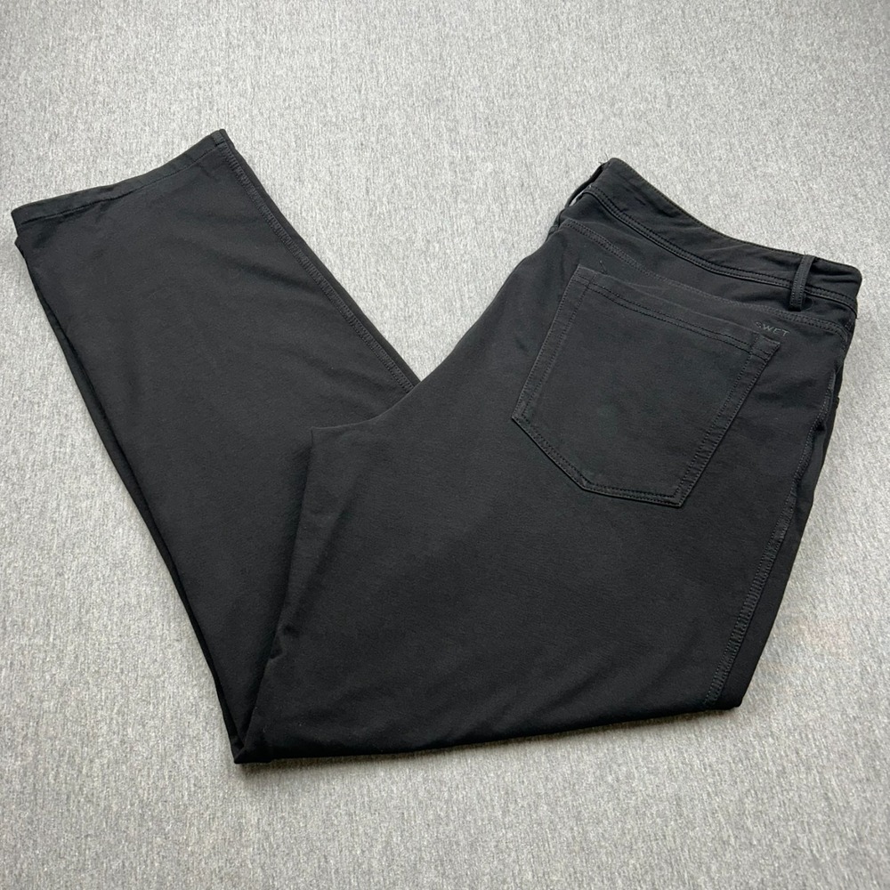 Swet Tailor Straight Leg Pants Mens‎ 40x31 Black Stretch Tech Flat Front Golf